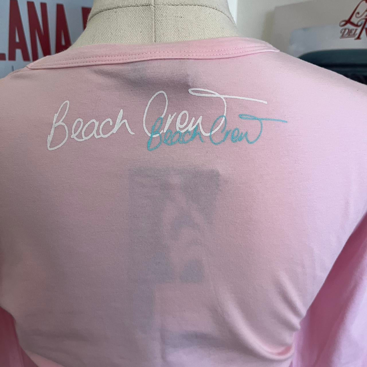 2000s y2k deadstock pink lettering graphic long sleeve top NWT