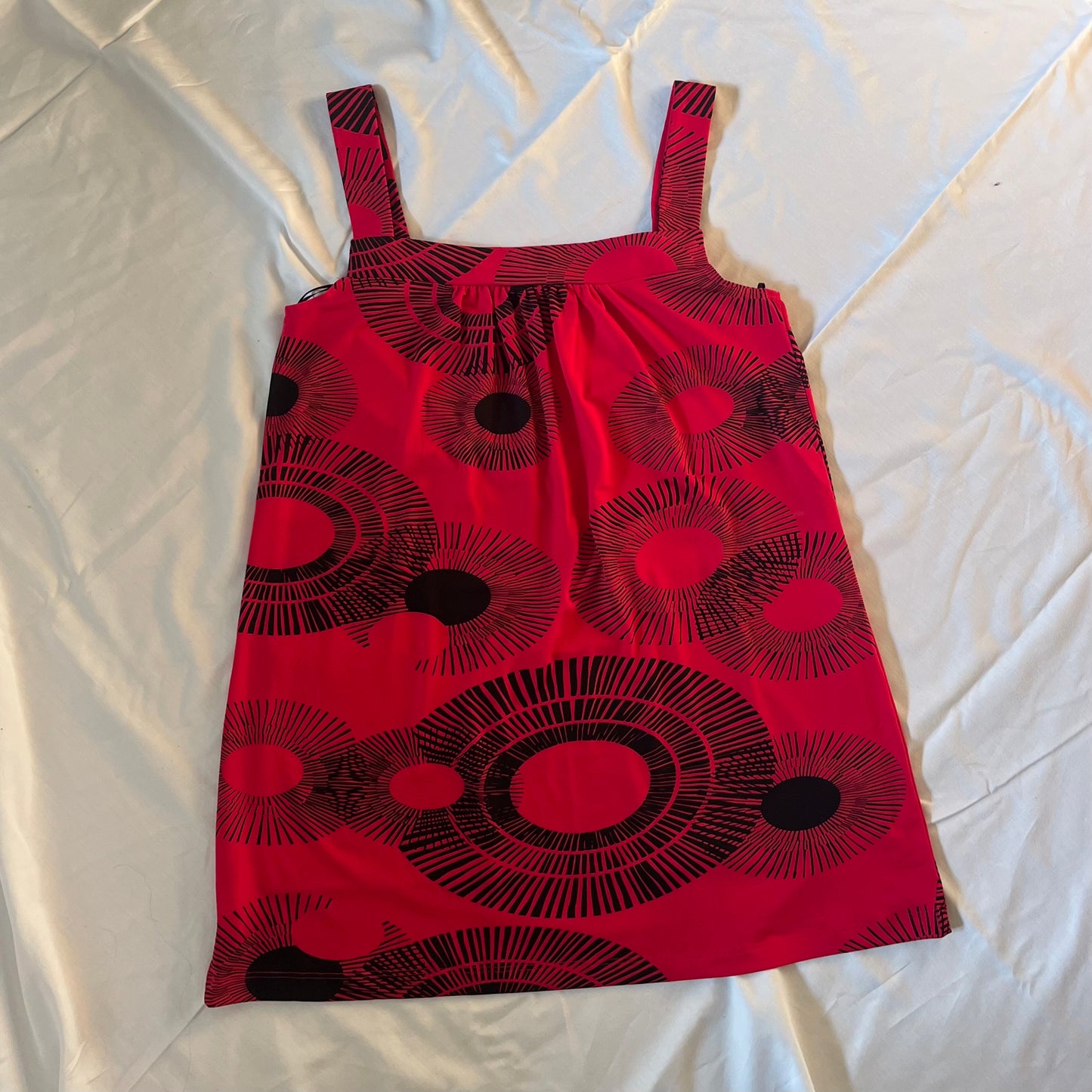 2000s deadstock pink abstract print mod dress or long top NWT