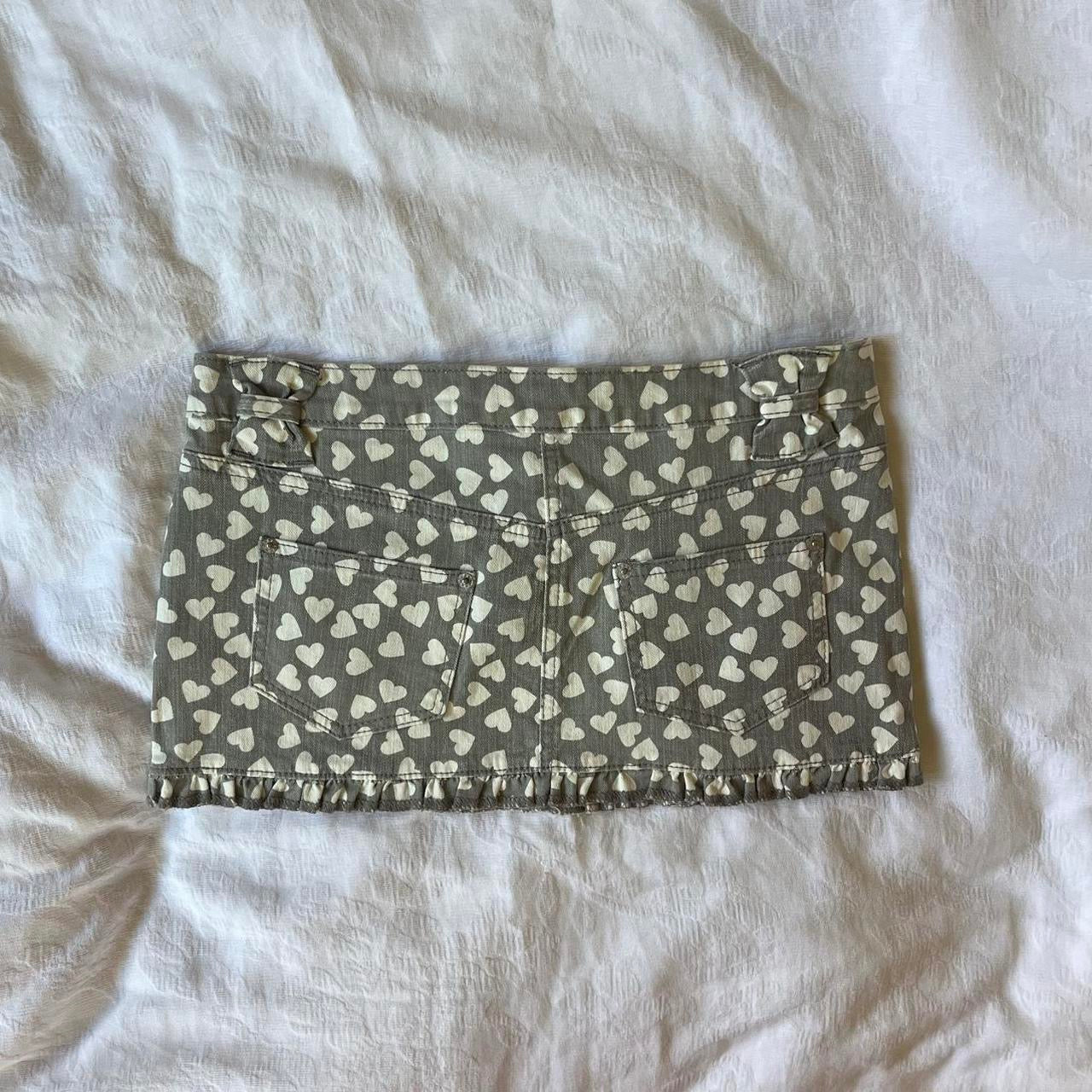 2000s y2k ultra rare twilight licensed micro mini skirt with heart polka dot print