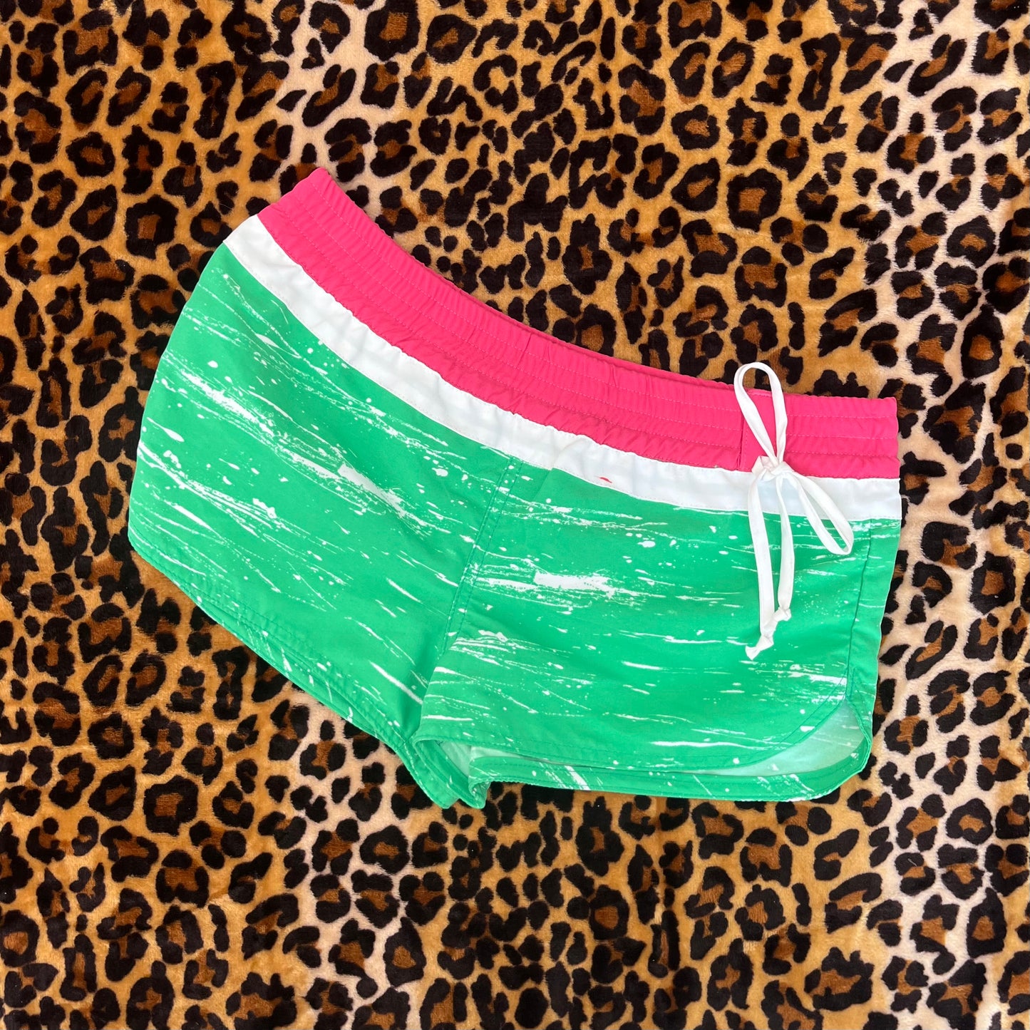 2000s surf wear micro mini bright board shorts