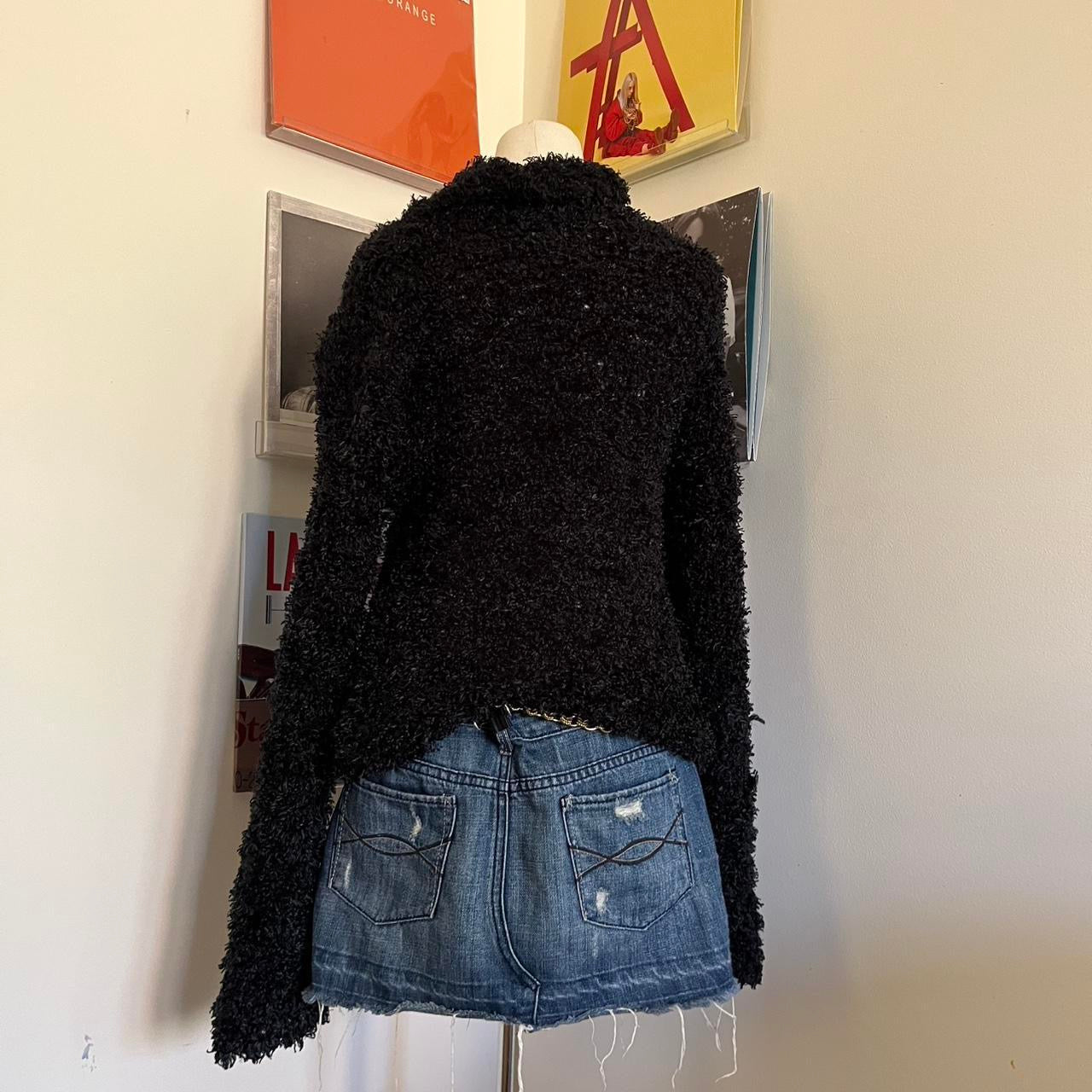 y2k 2000s black turtleneck sweater
