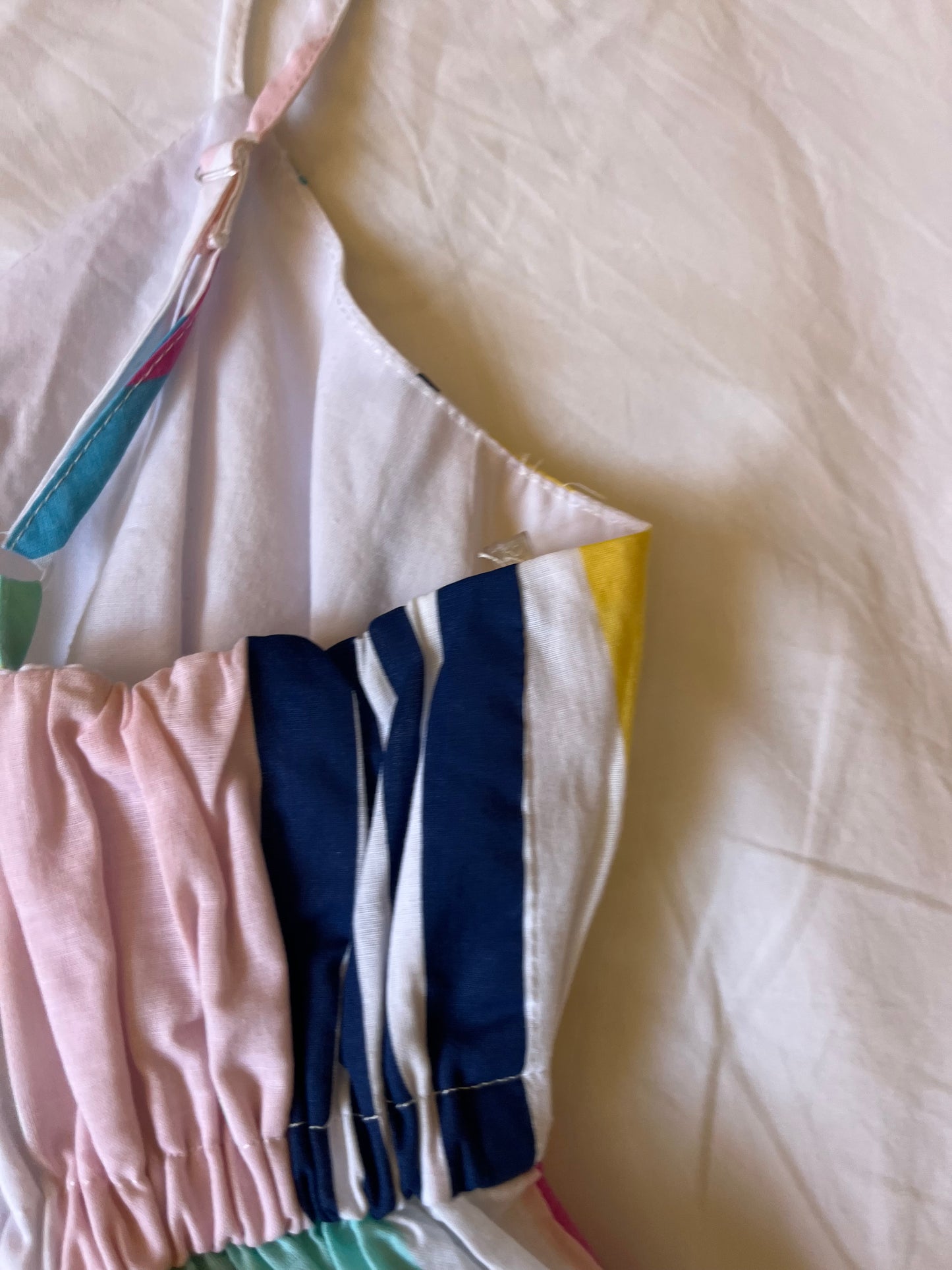 2000s deadstock multicolour button up abstract dress deadstock NWT