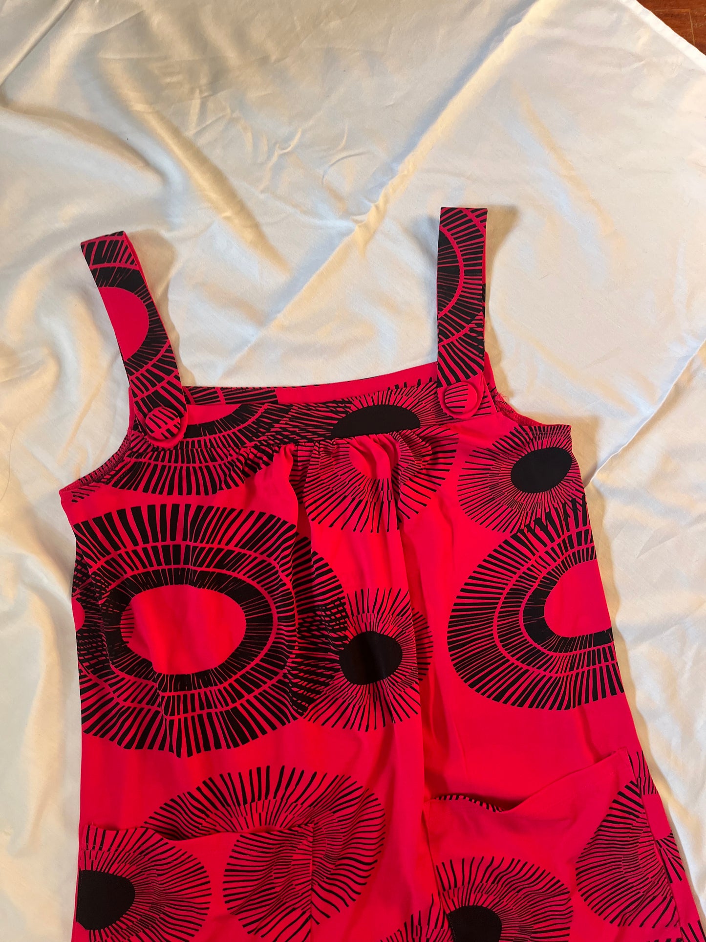 2000s deadstock pink abstract print mod dress or long top NWT