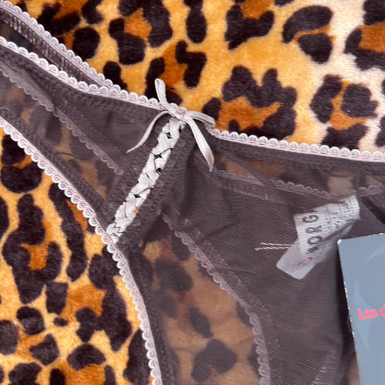 deadstock NWT morgan de toi brown sheer thong y2k 2000s