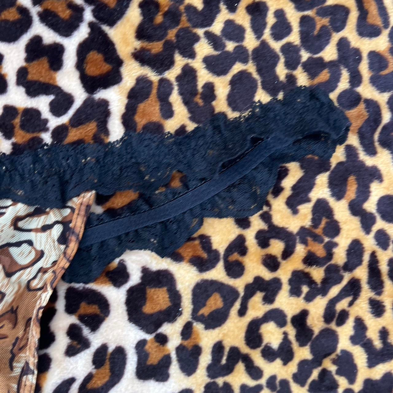 deadstock NWOT leopard print thong y2k 2000s