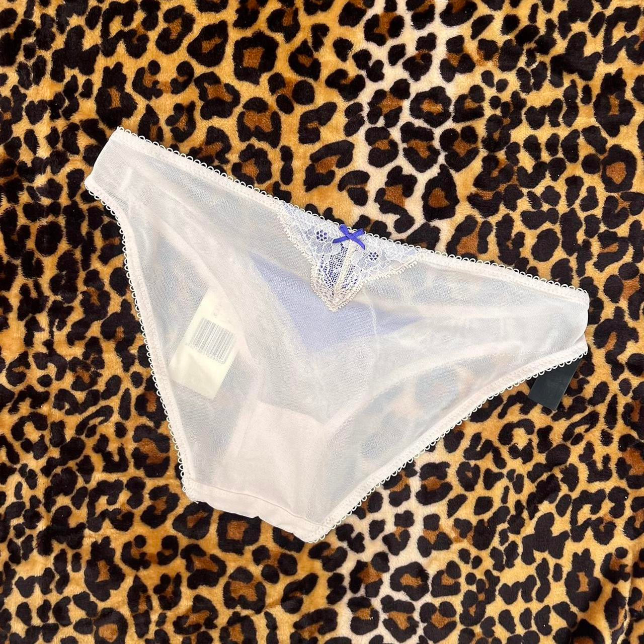 deadstock NWT sheer nude undies with lace y2k