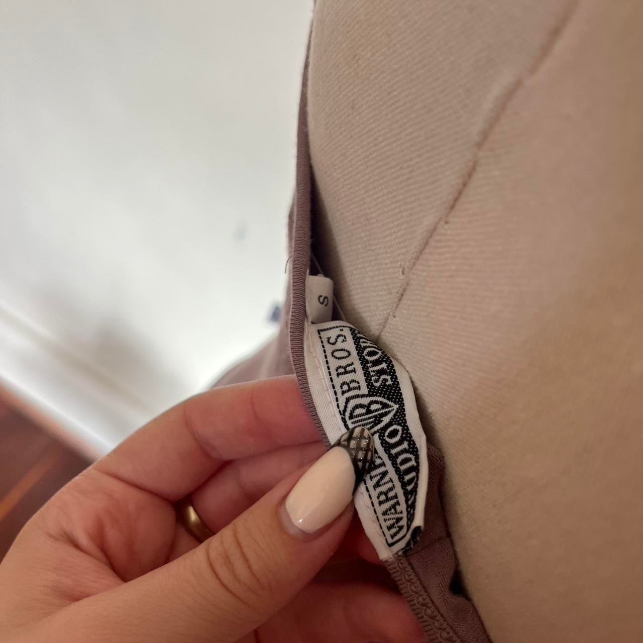 2000s Y2K Brown Lace Trim Camisole Top Front Bow