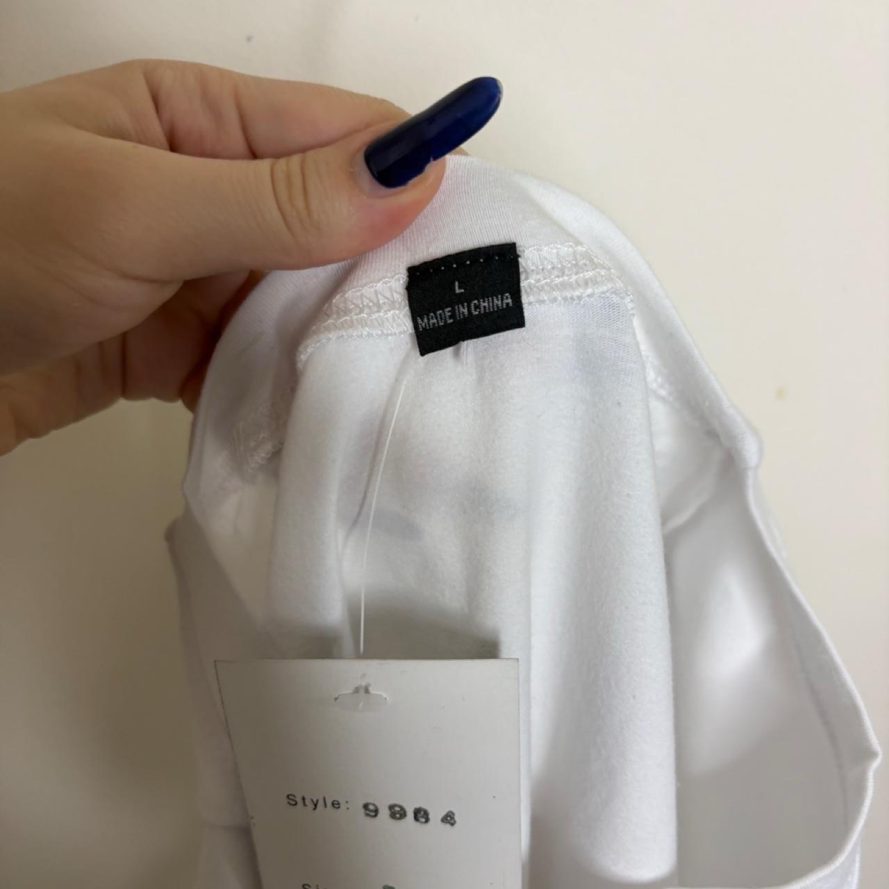 deadstock NWT 2000s y2k white slogan graphic baby tee