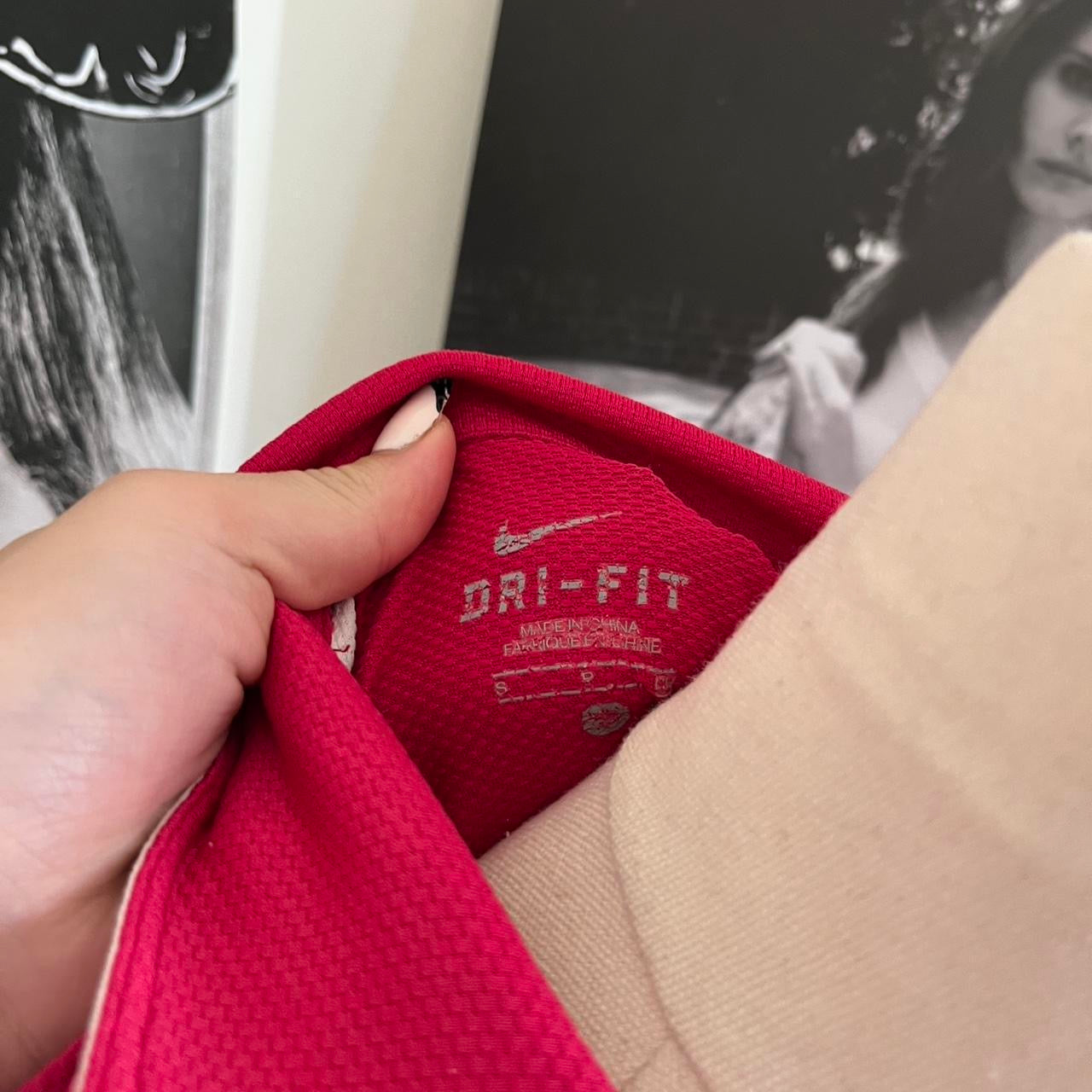 y2k pink nike polo tee