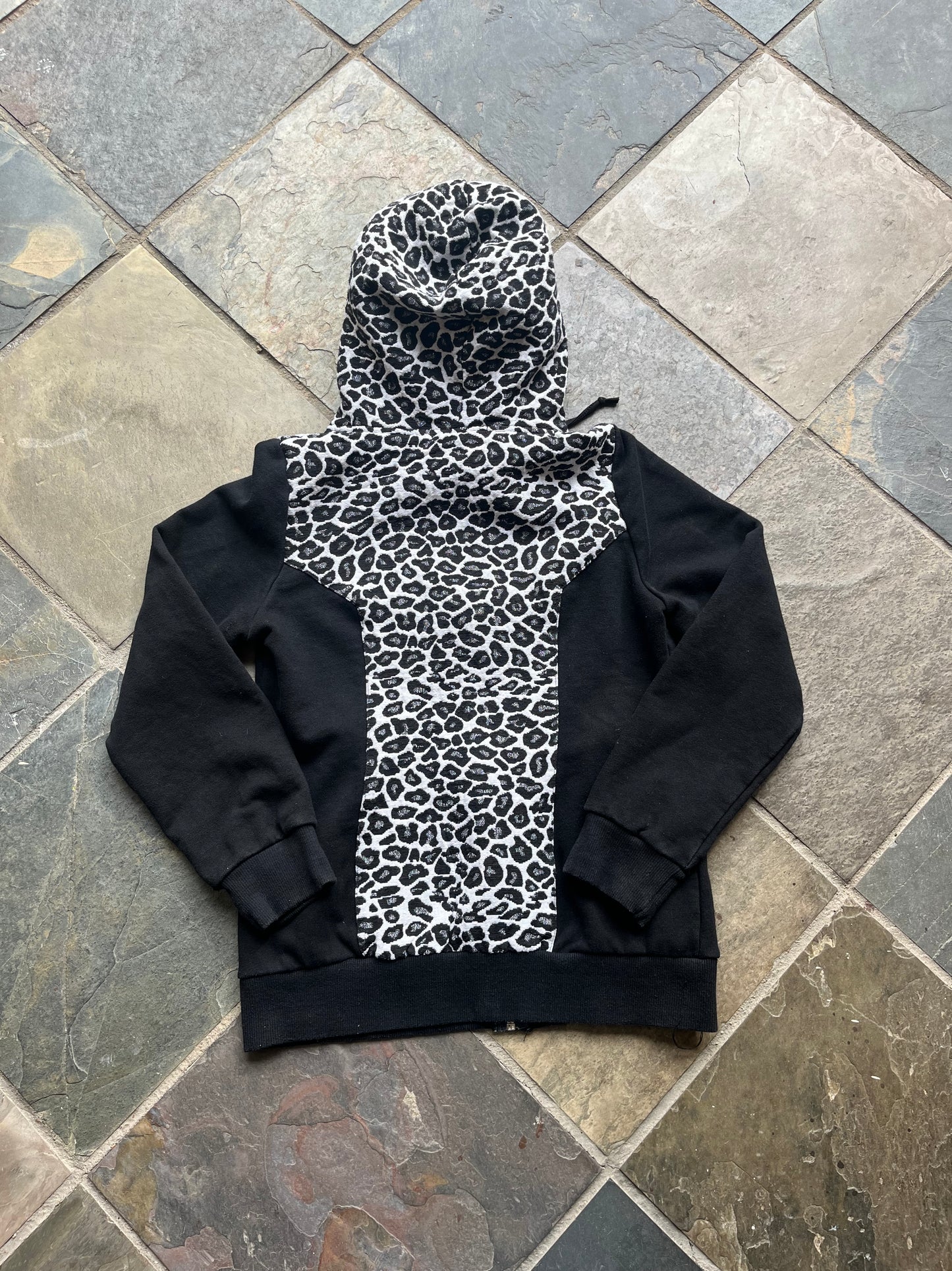 leopard print zip up jacket