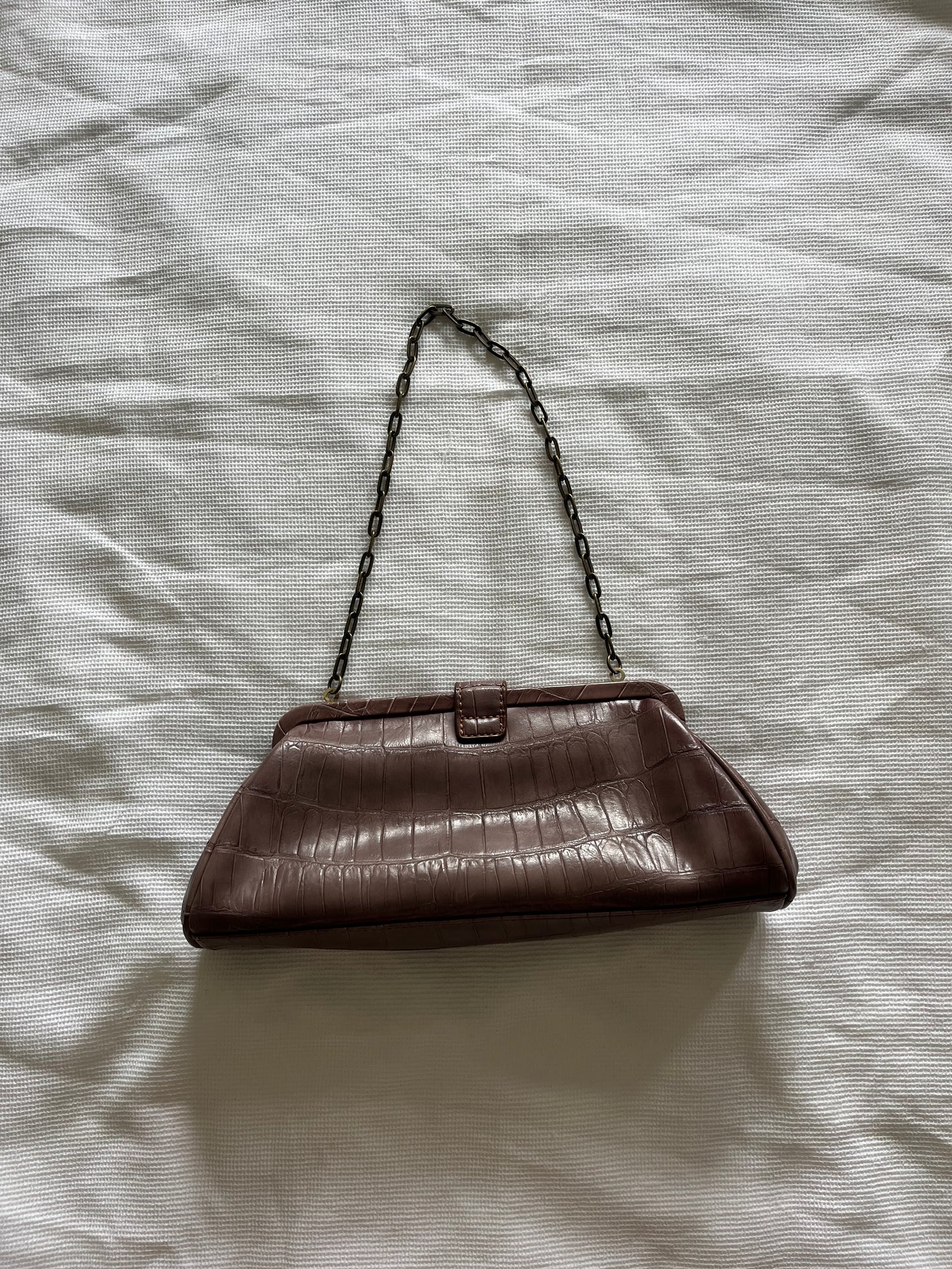 y2k 2000s brown nine west shoulder bag