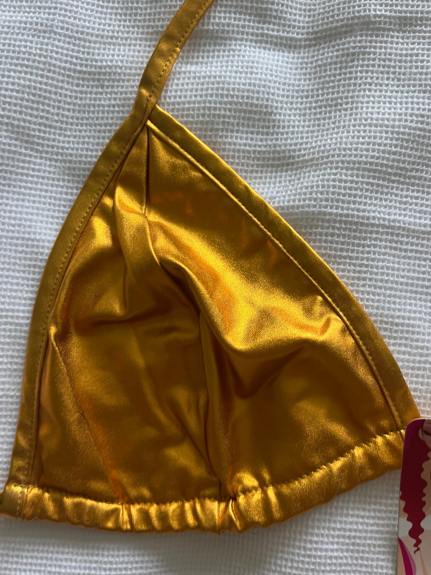 deadstock gold festival mini short bikini set