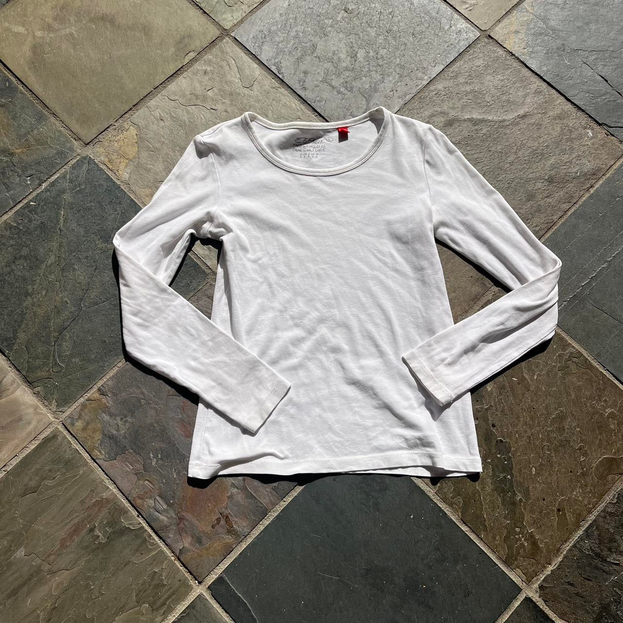 minimalist white long sleeve