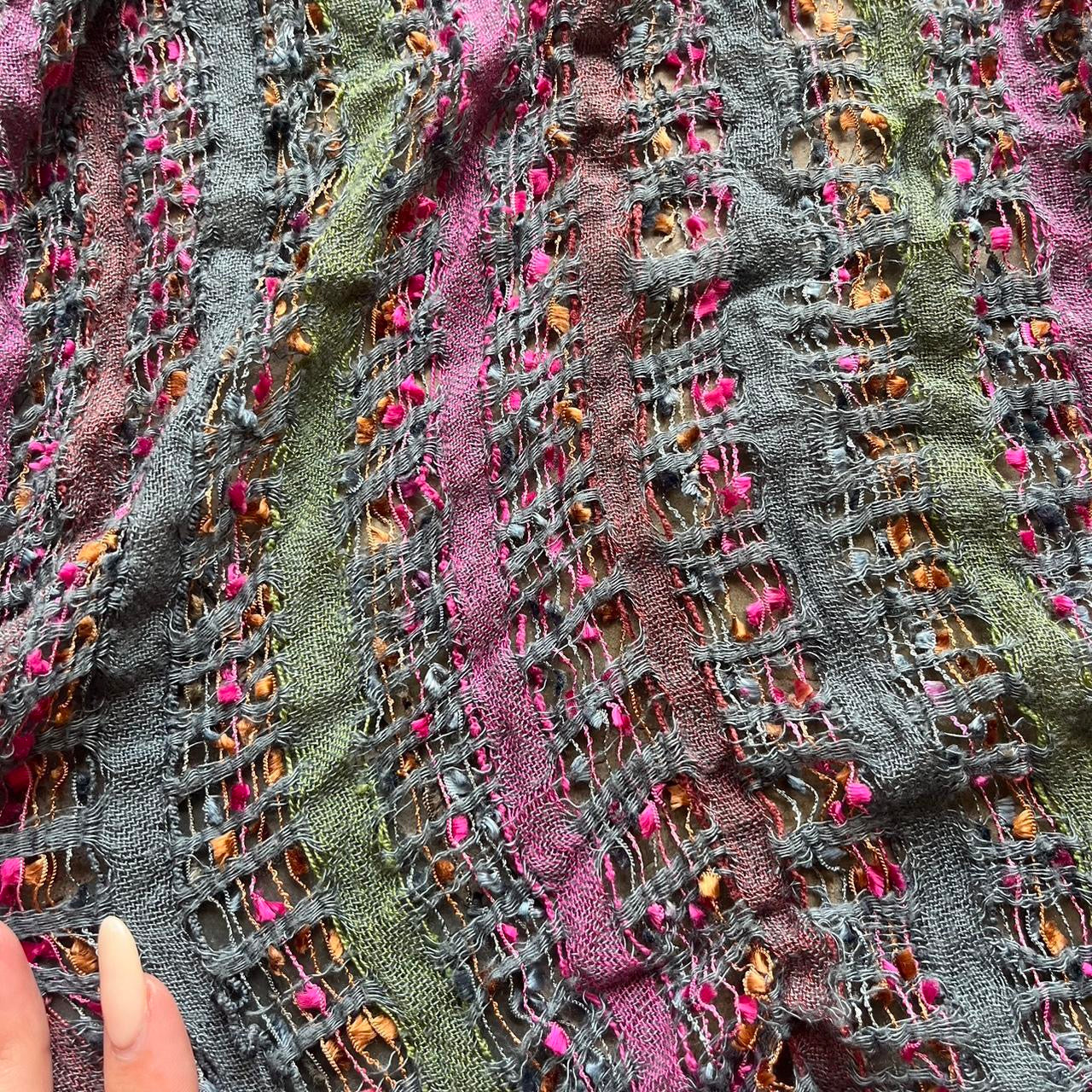 detailed multicolour scarf