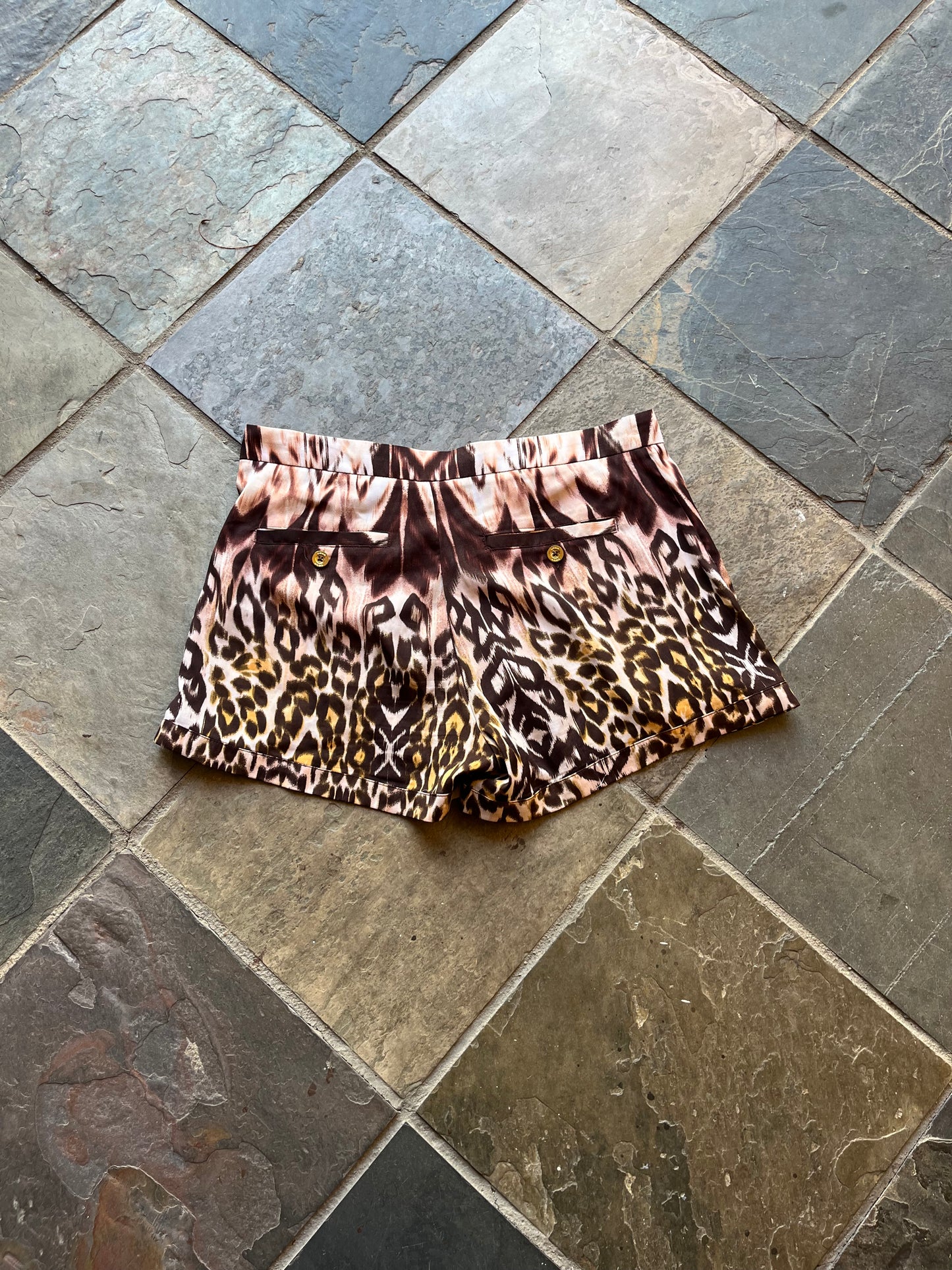 bebe animal print shorts