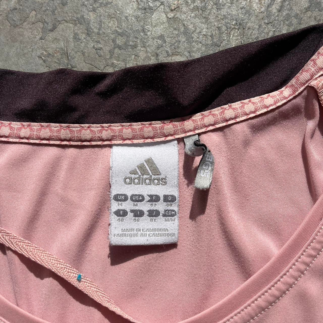 pink adidas workout tee