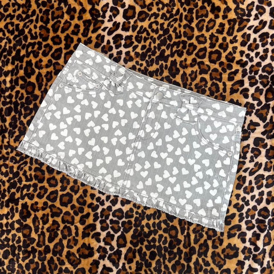 2000s y2k ultra rare twilight licensed micro mini skirt with heart polka dot print