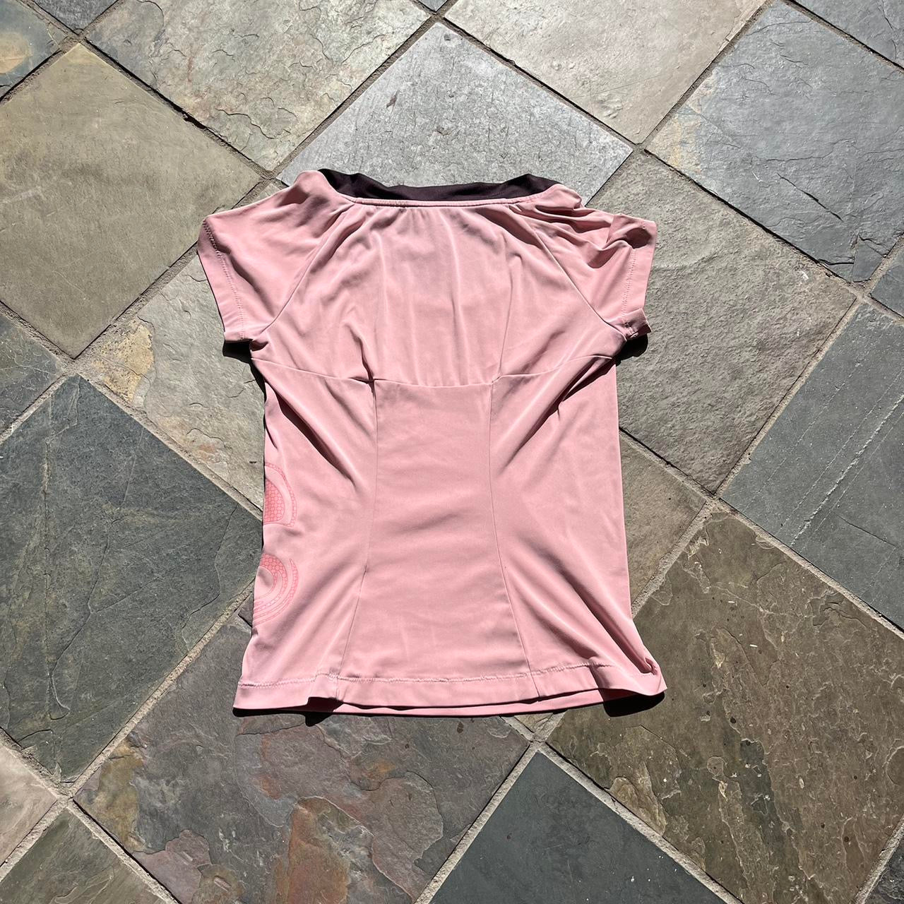 pink adidas workout tee