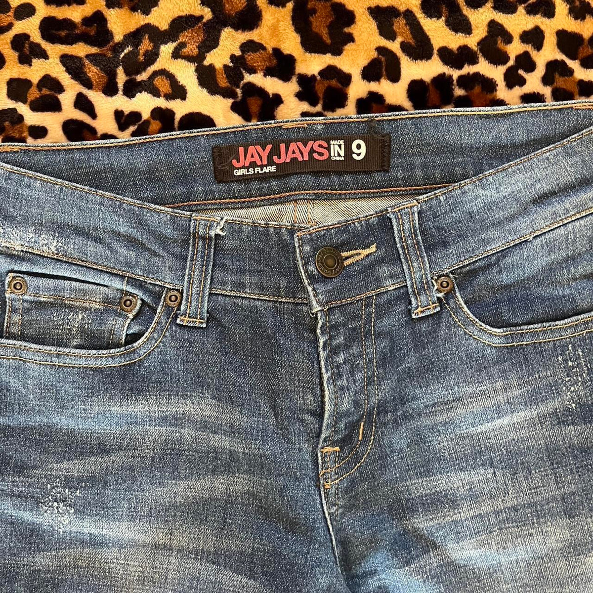 vintage 2000s y2k grunge acid wash bootcut jeans