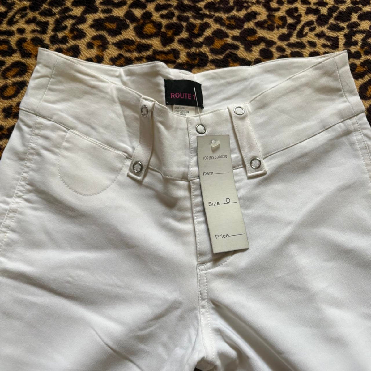 deadstock NWT 2000s y2k white flare pants