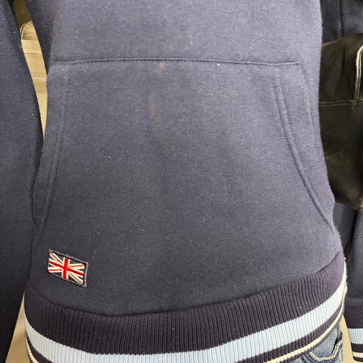 2000s y2k activewear lonsdale blue off shoulder jumper