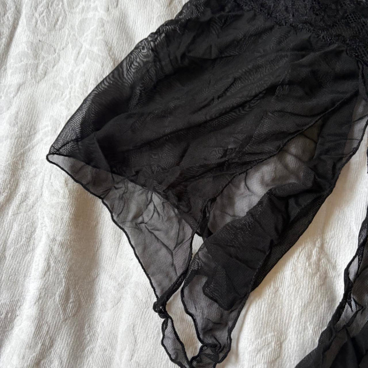 black lace lingerie babydoll mesh cami