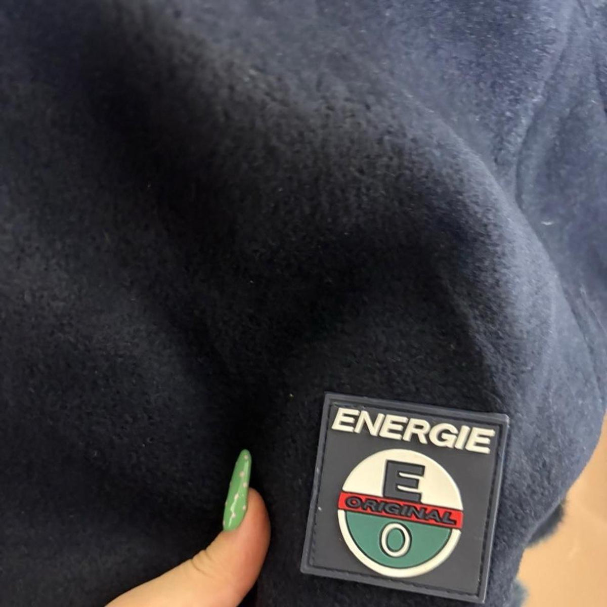 deadstock NWOT 2000s activewear navy fleece quarter zip