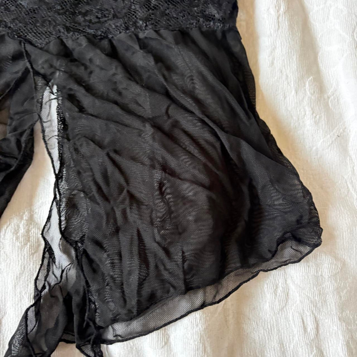 black lace lingerie babydoll mesh cami