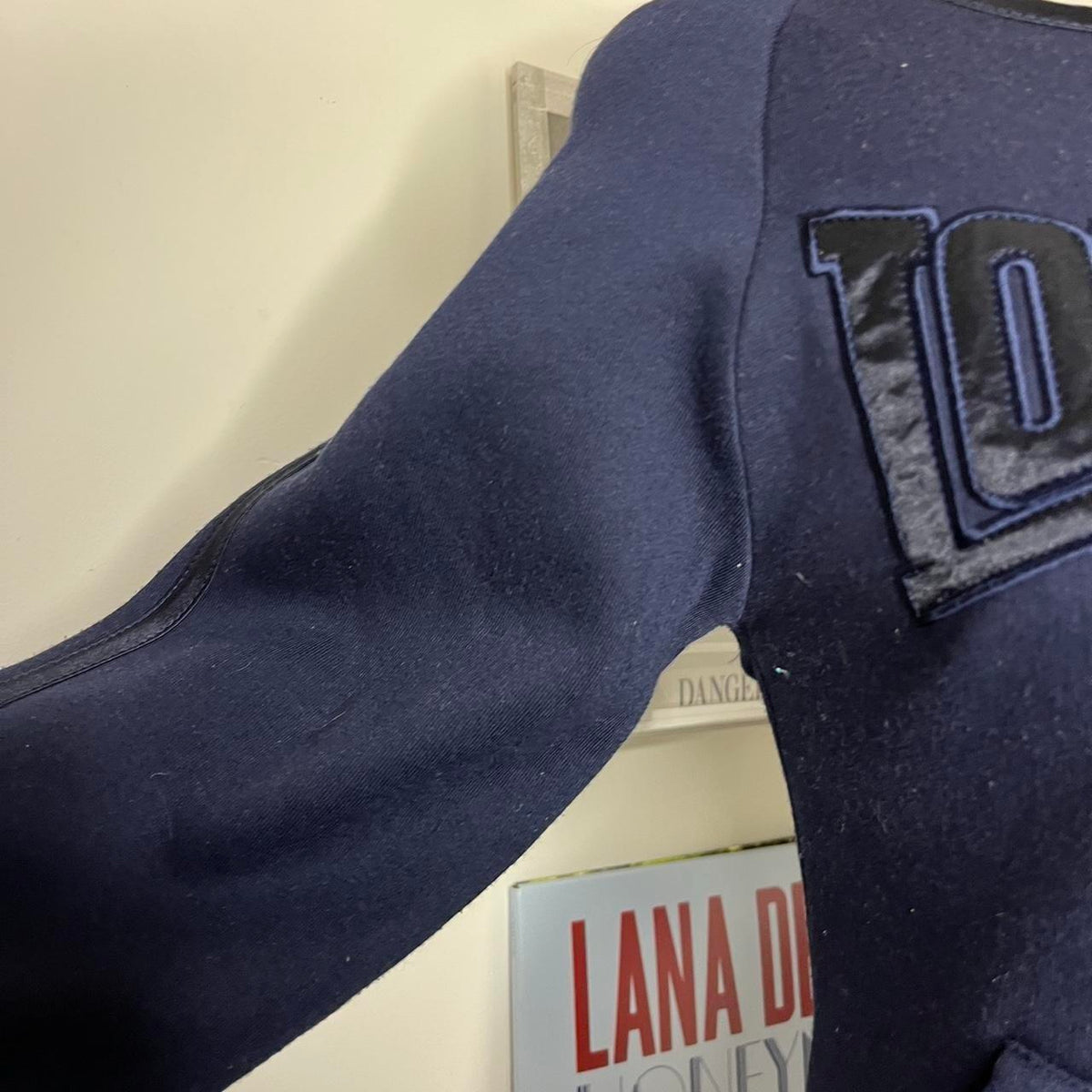2000s y2k activewear lonsdale blue off shoulder jumper