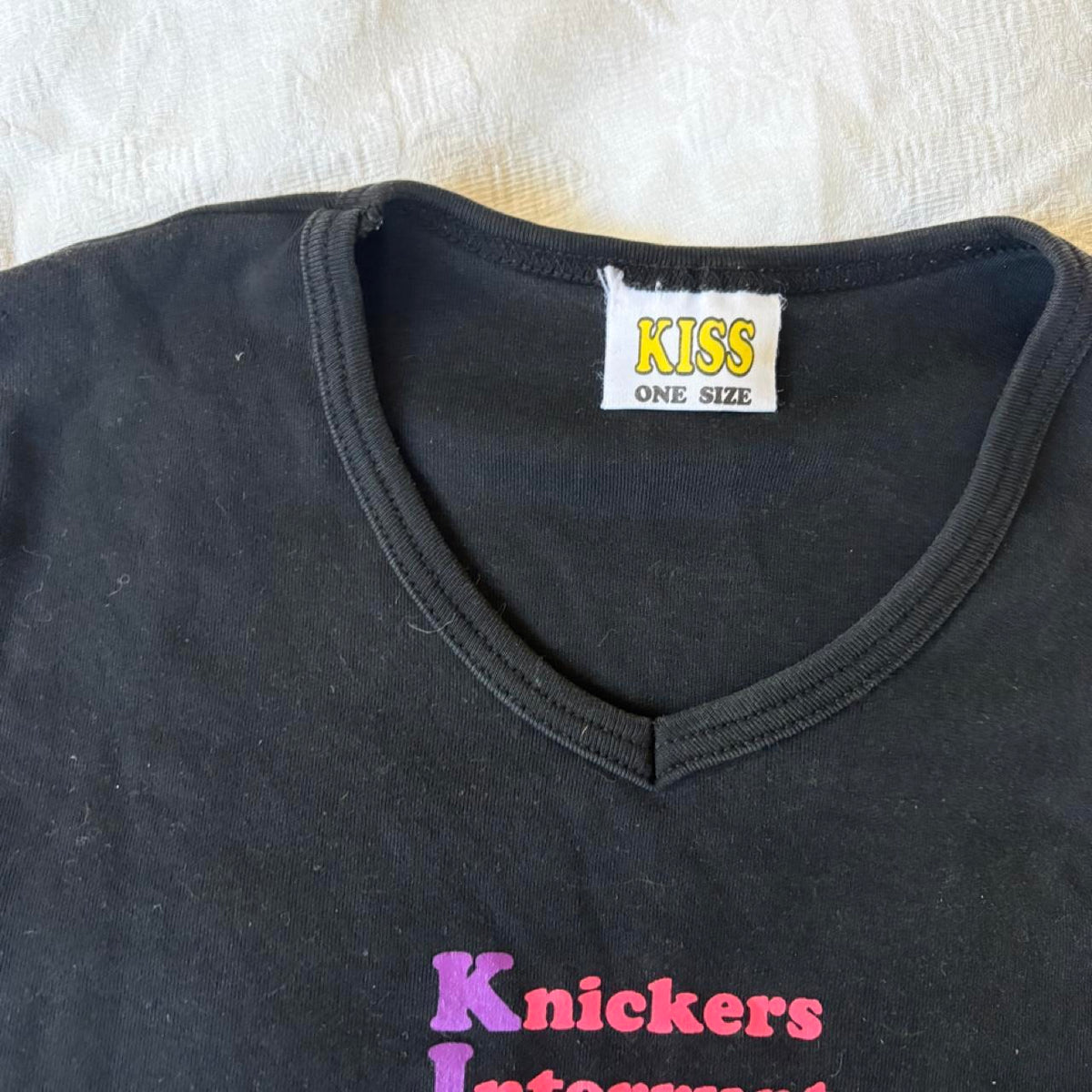 vintage 2000s y2k cheeky slogan graphic tee