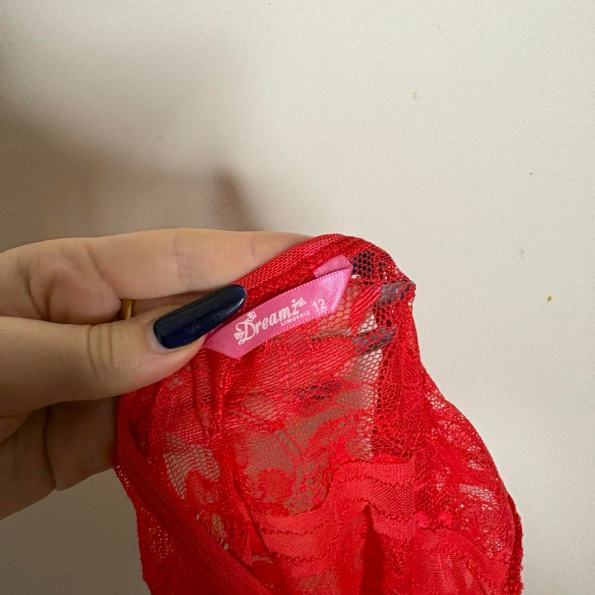 y2k style red lace lingerie halter short dress