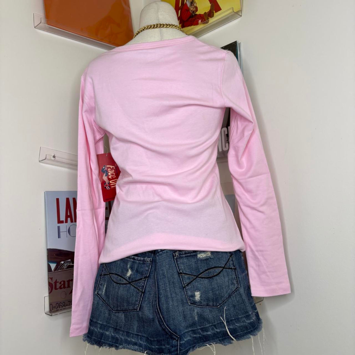 deadstock NWT basic pink long sleeve