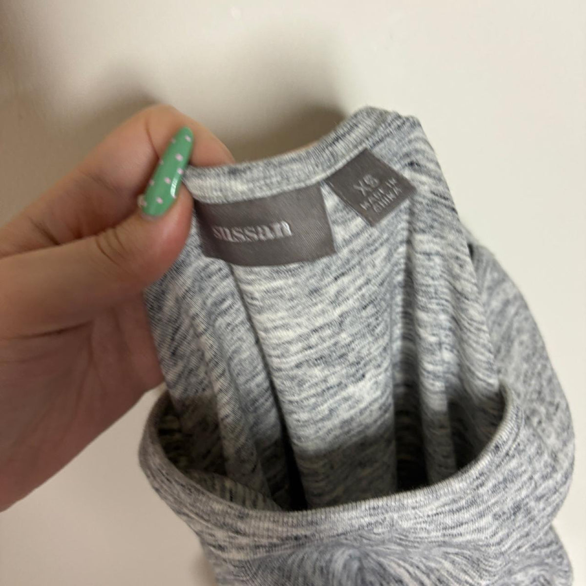 vintage 90s grey 3/4 sleeve top